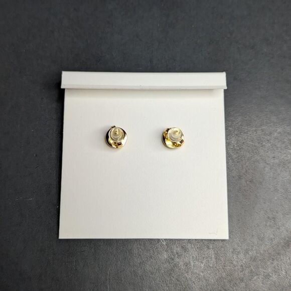 Tory Burch green and gold Kira earrings - Picture 3 of 4